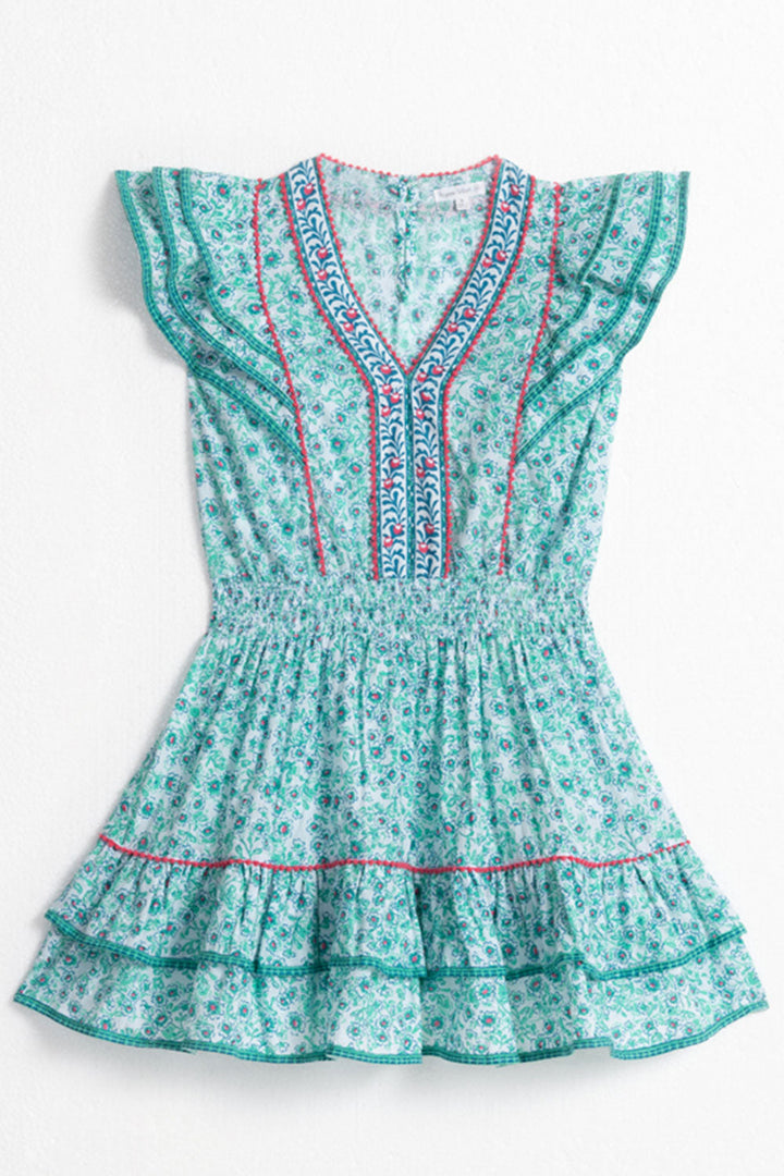 Kids Mini Dress Camila - Aqua Anemone