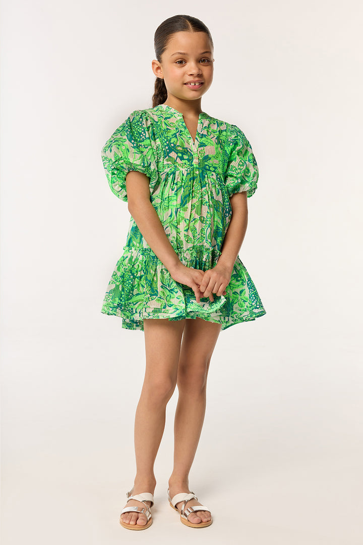 Robe Courte Enfant Aria - Green Jengel