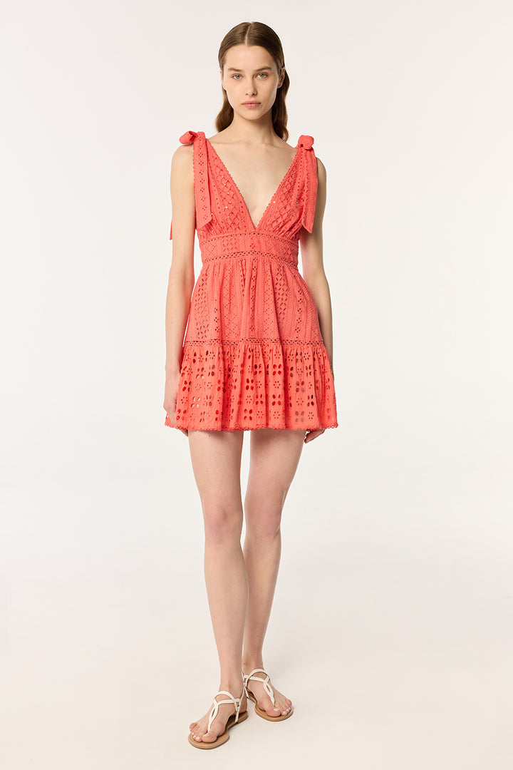 Mini Dress Cara - Coral