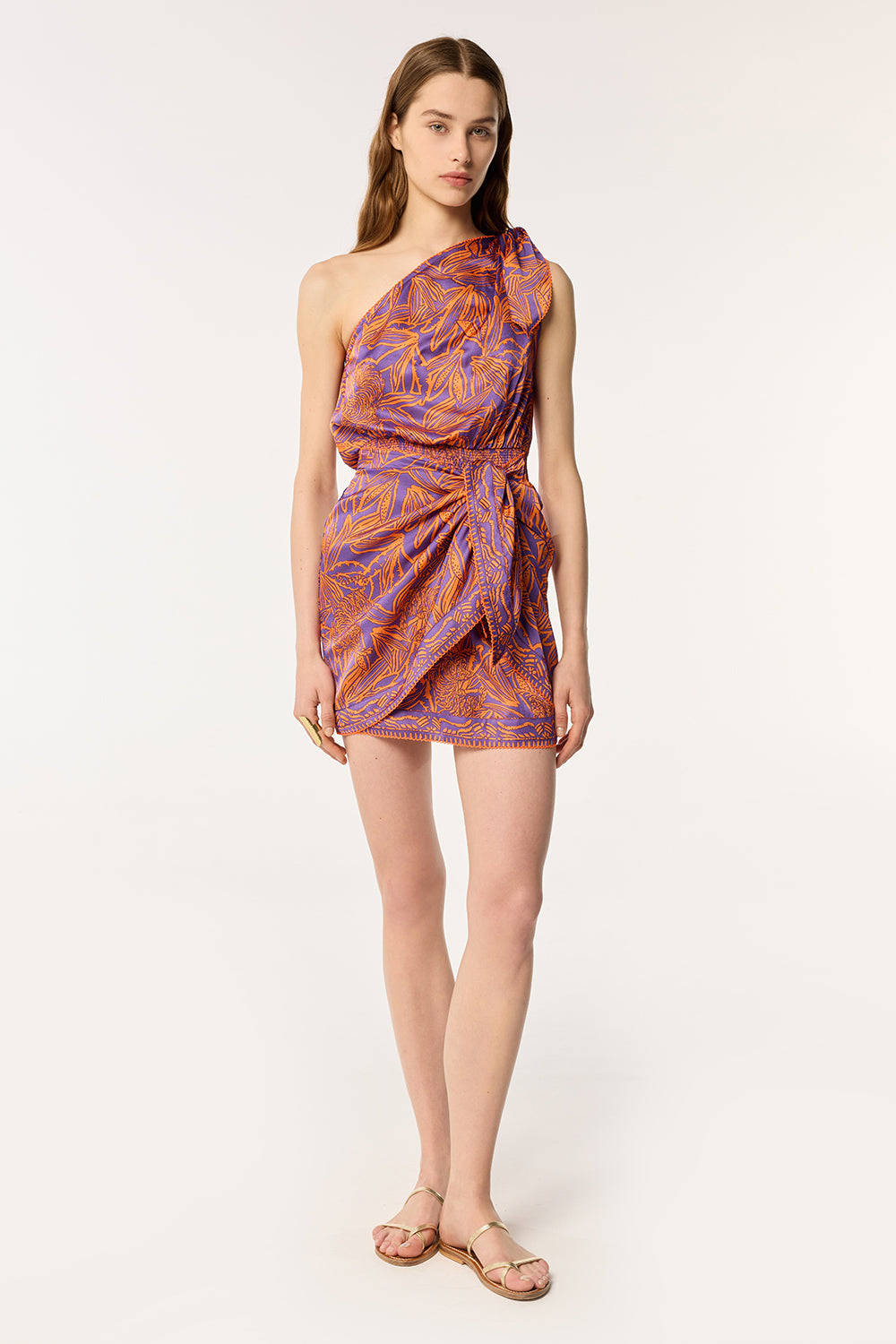 Robe Courte Celie - Purple Pop Tiger