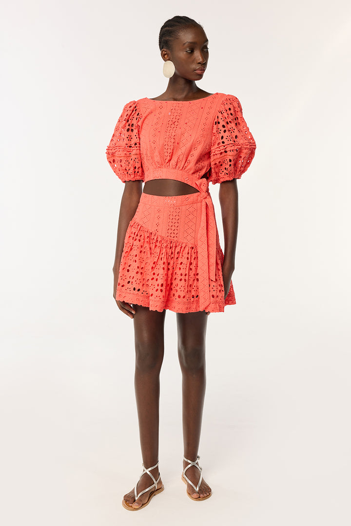 Robe Courte Chantal - Coral