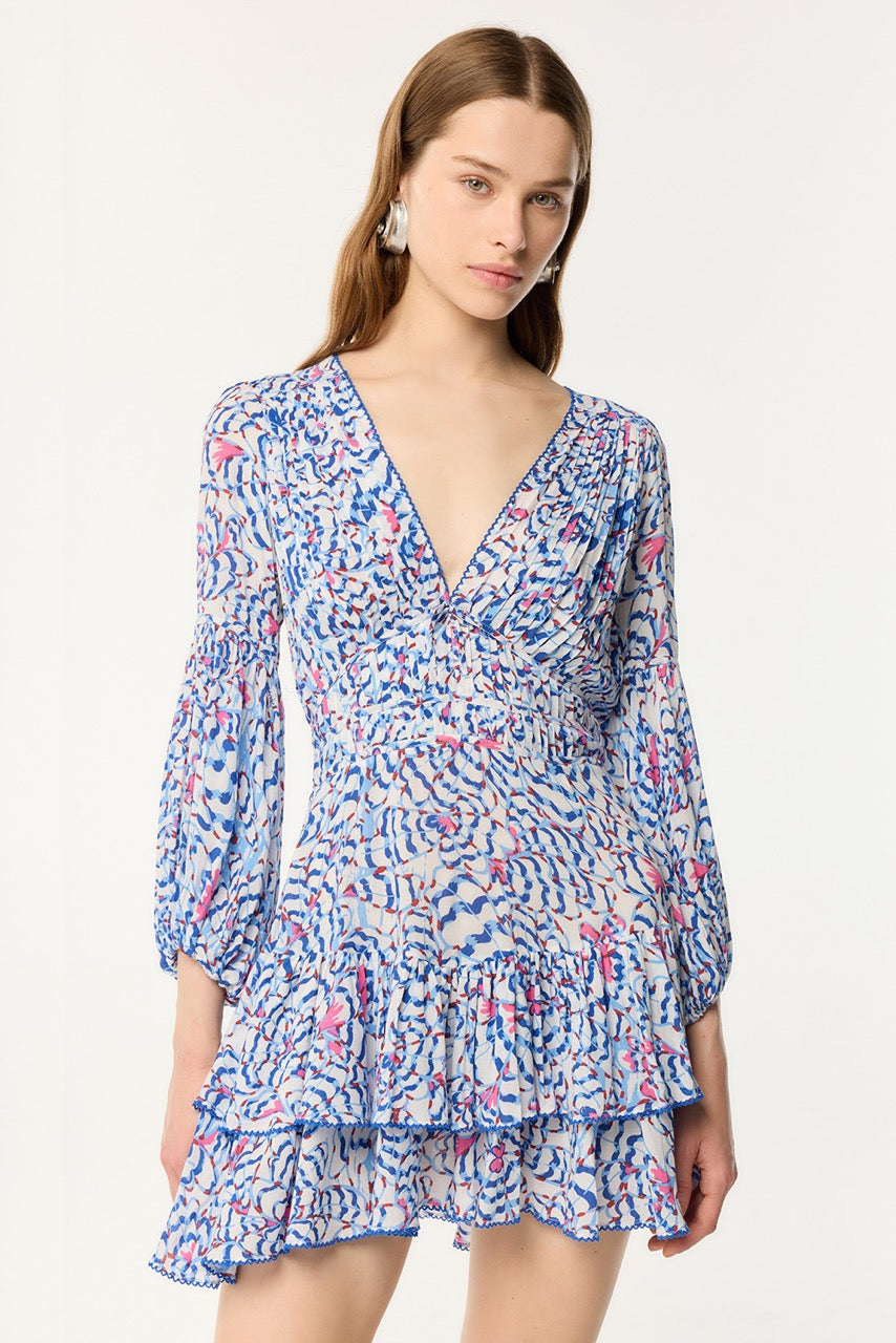 Mini Robe Chiara - Blue Wings Flower