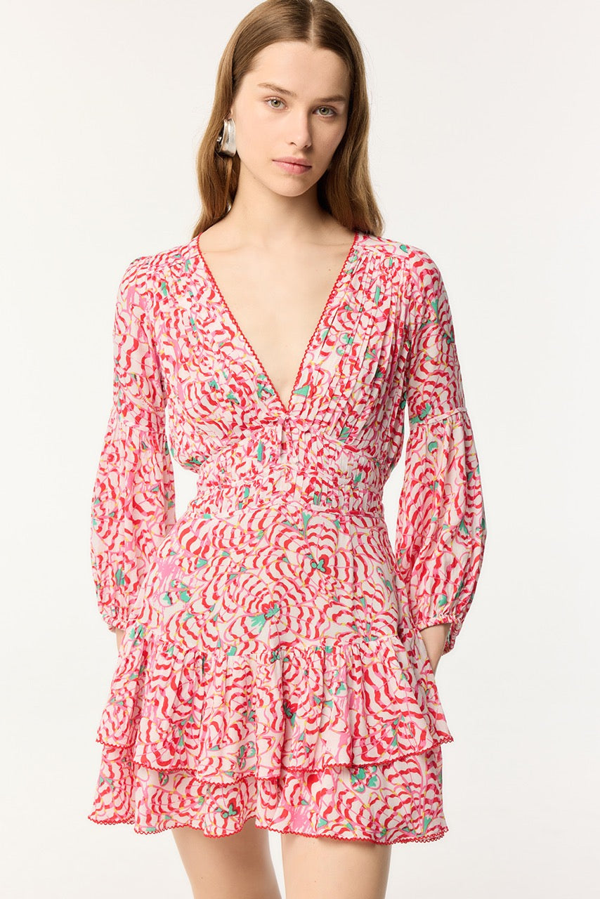 Mini Robe Chiara - Pink Wings Flower