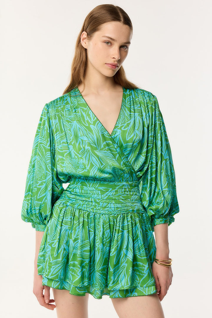 Mini Robe Colleen - Turquoise Pop Tiger