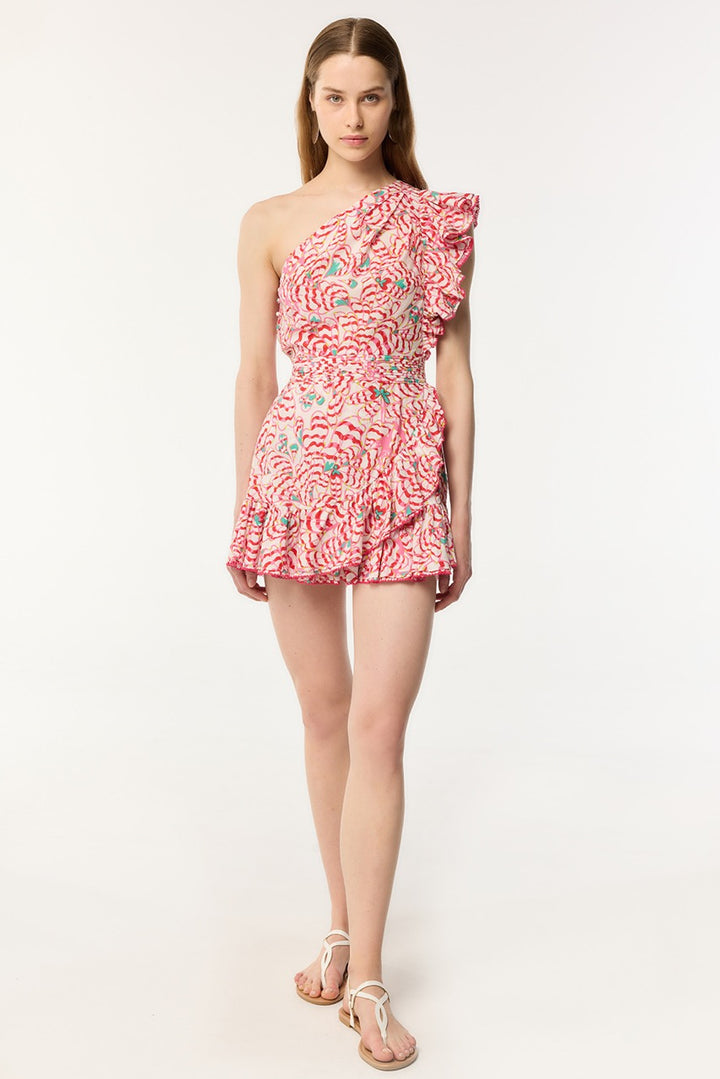 Mini Dress Corinne - Pink Wings Flower