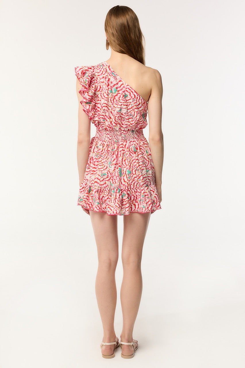 Mini Dress Corinne - Pink Wings Flower