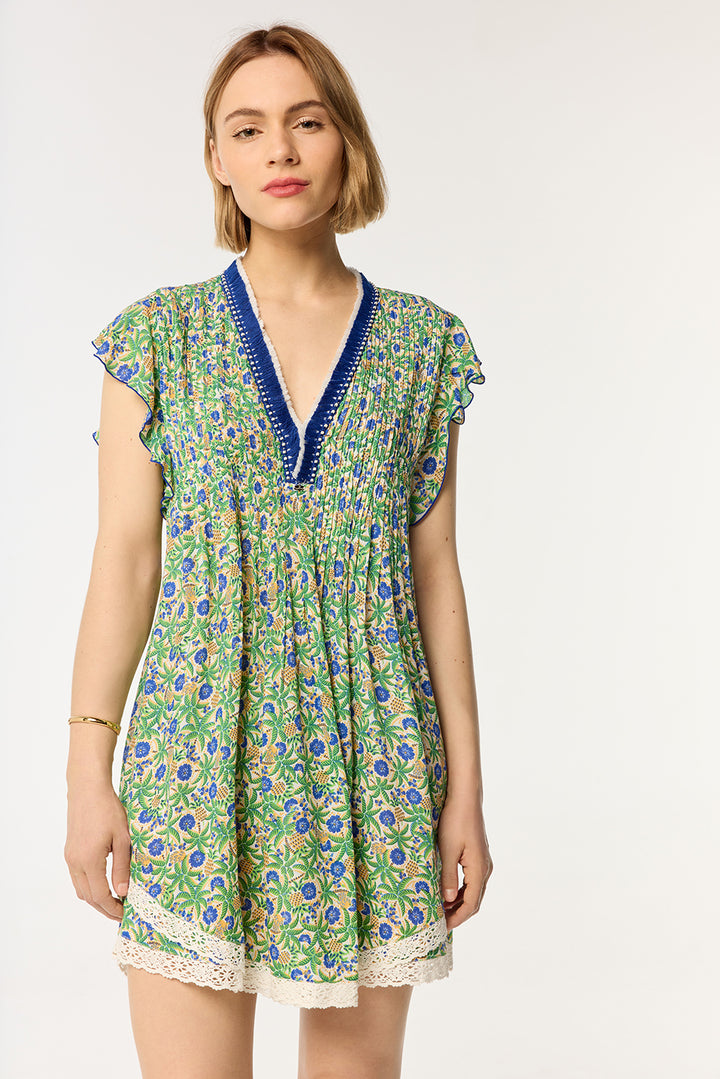 Robe Courte Sasha - Blue Honolulu