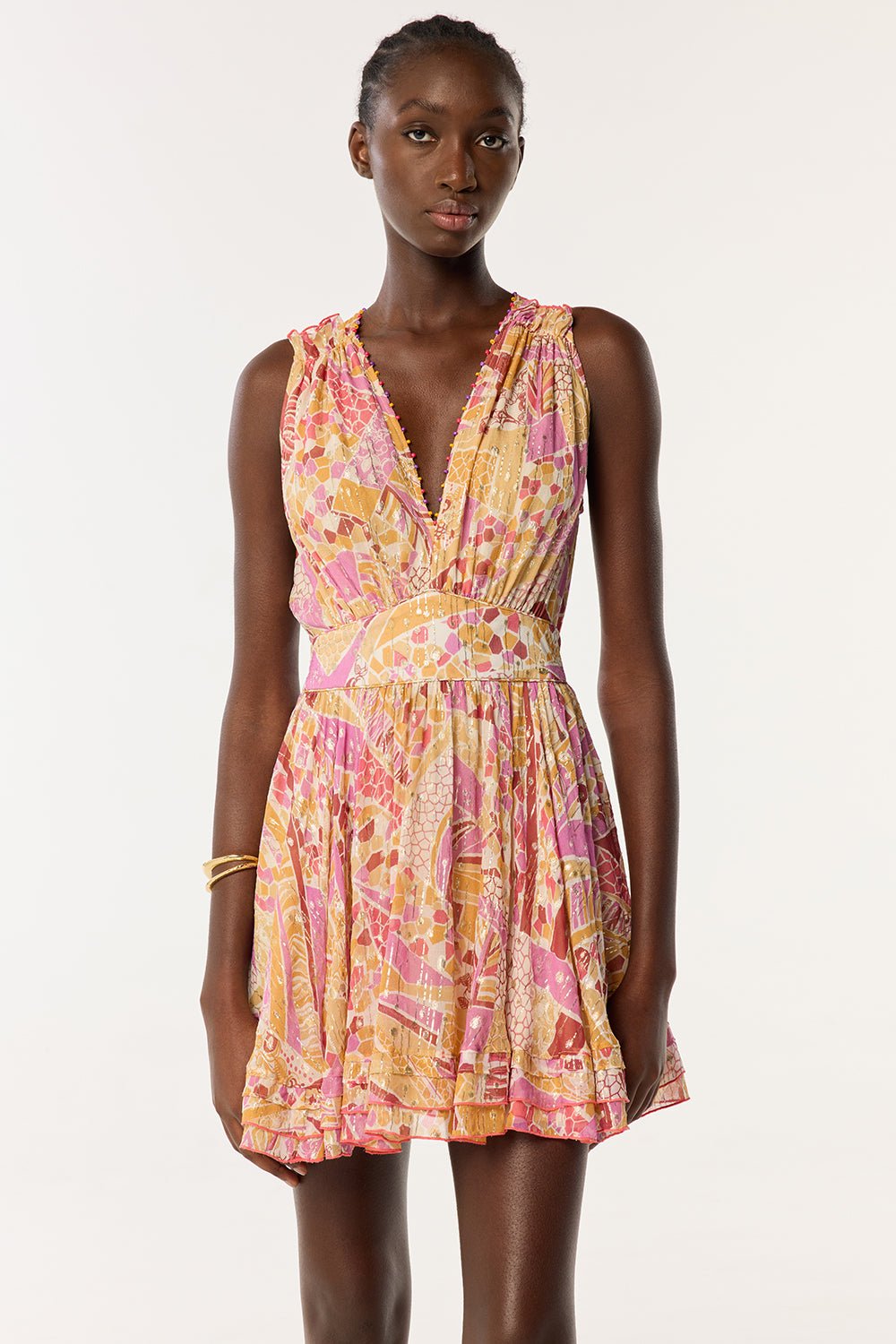 Mini Dress Bessie - Pink Mosaic