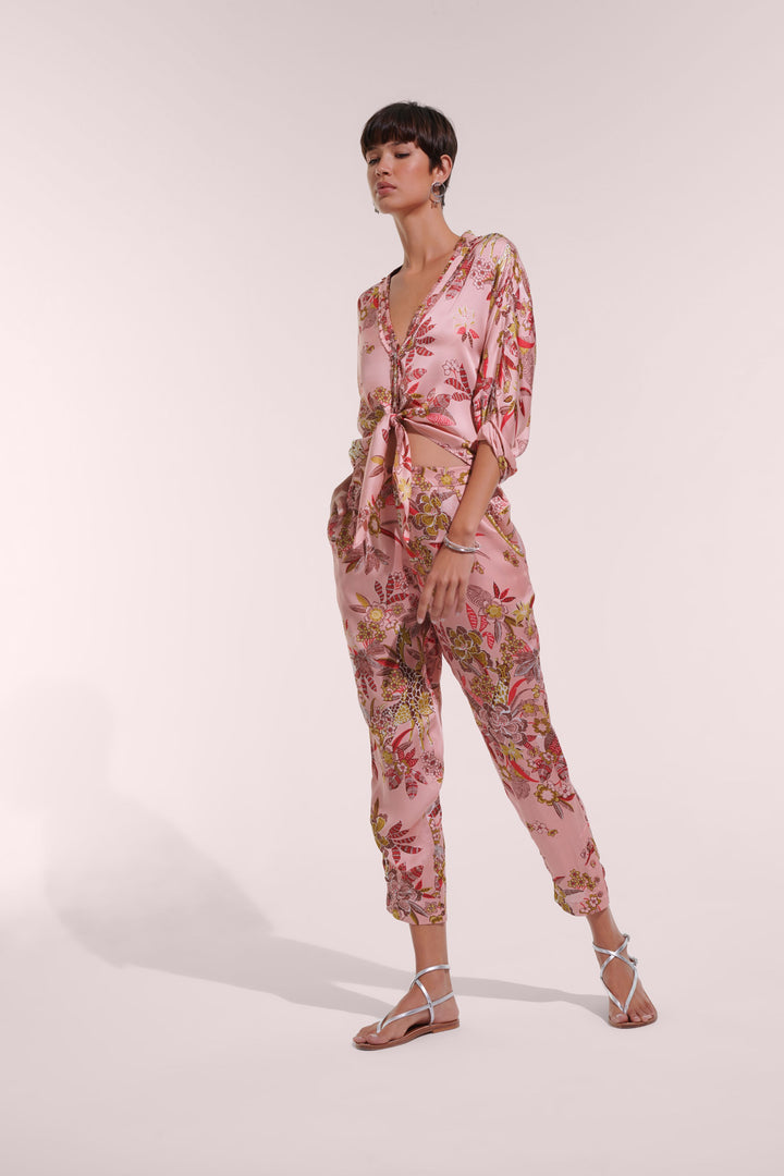 Pant Bel - Pink Leo Forest