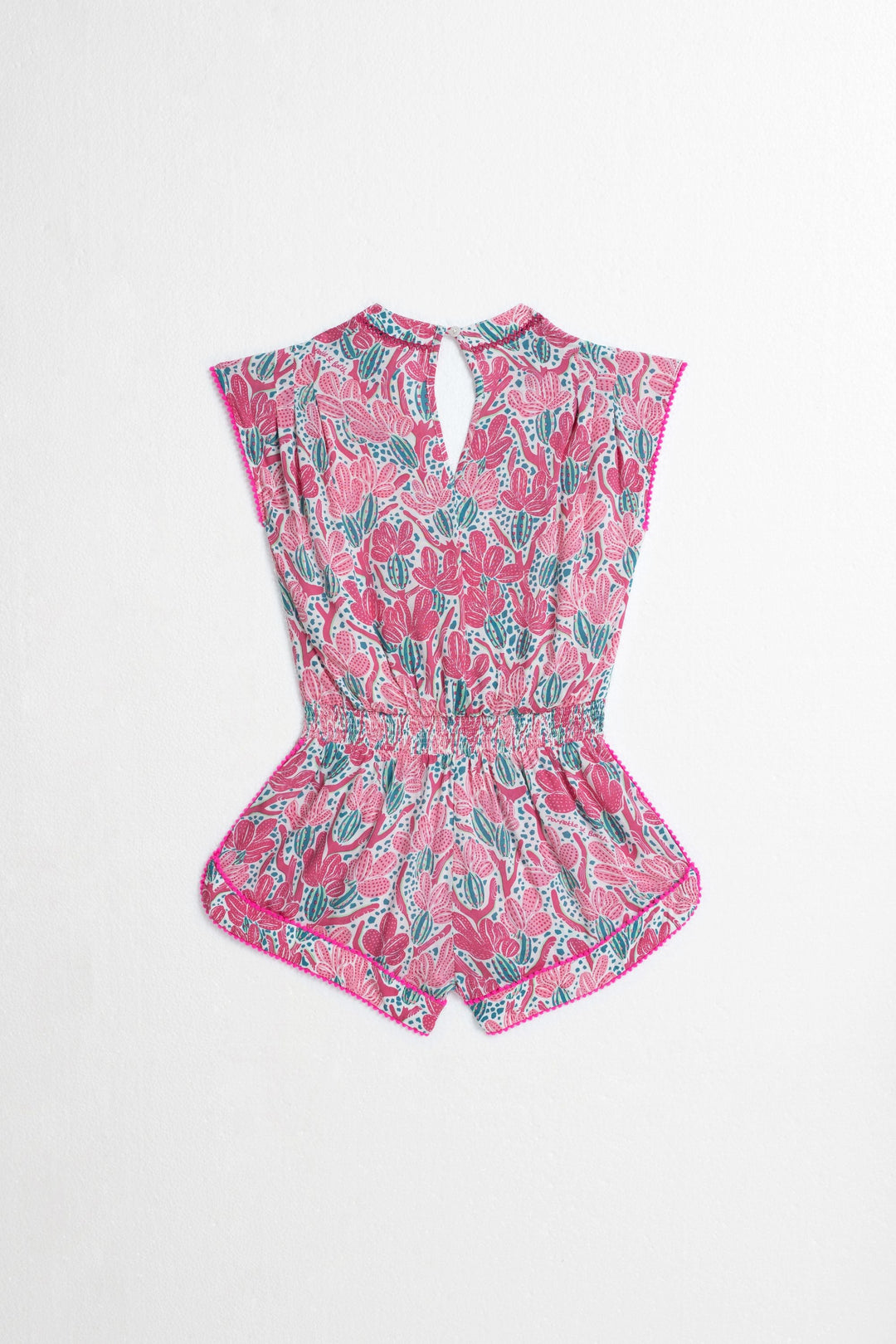 Kids Short Jumpsuit Anaik - Pink Kaktus