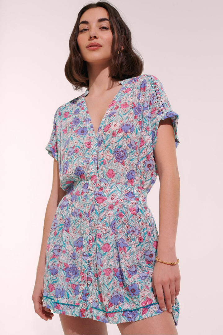 Short Jumpsuit Bora - Aqua Petunia