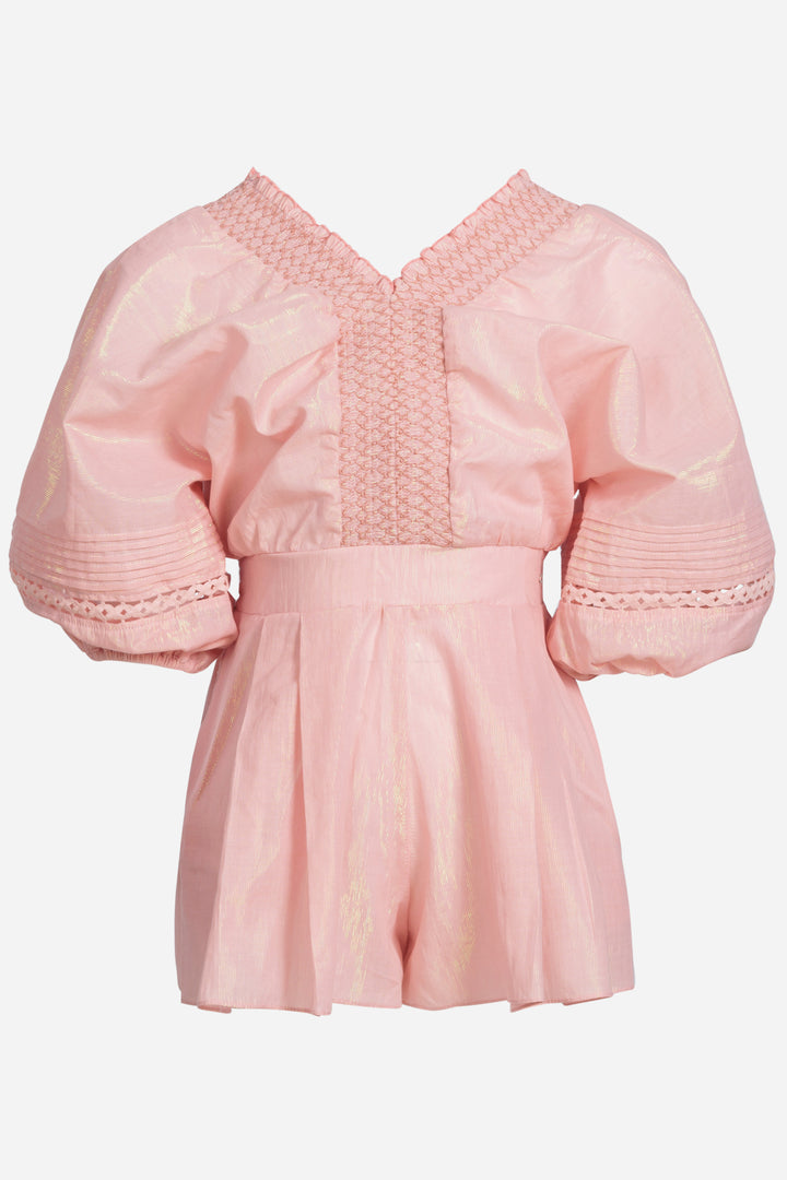 Short Jumpsuit Chantal for girls - Pink