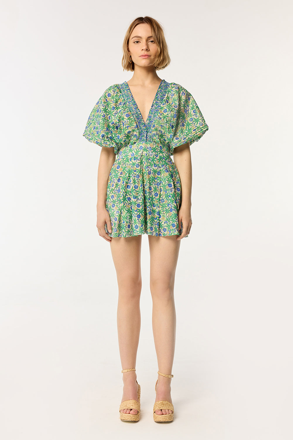 Short Jumpsuit Chantal - Blue Honolulu