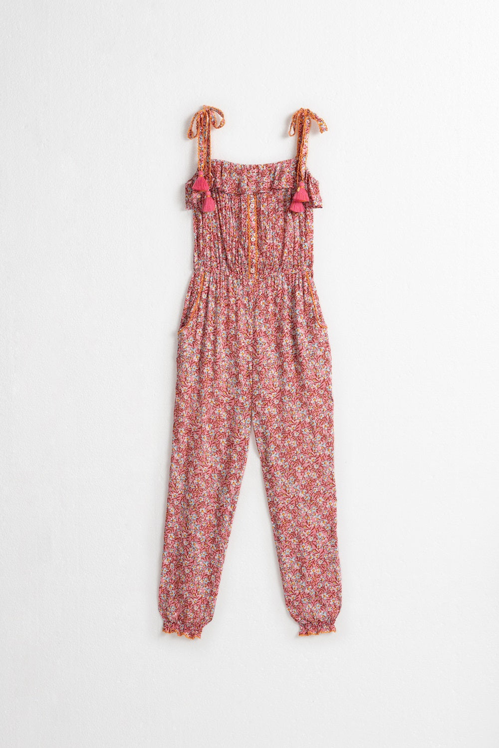 Poupette St Barth - Kids Long Jumpsuit Astra - Light Pink Paquerette