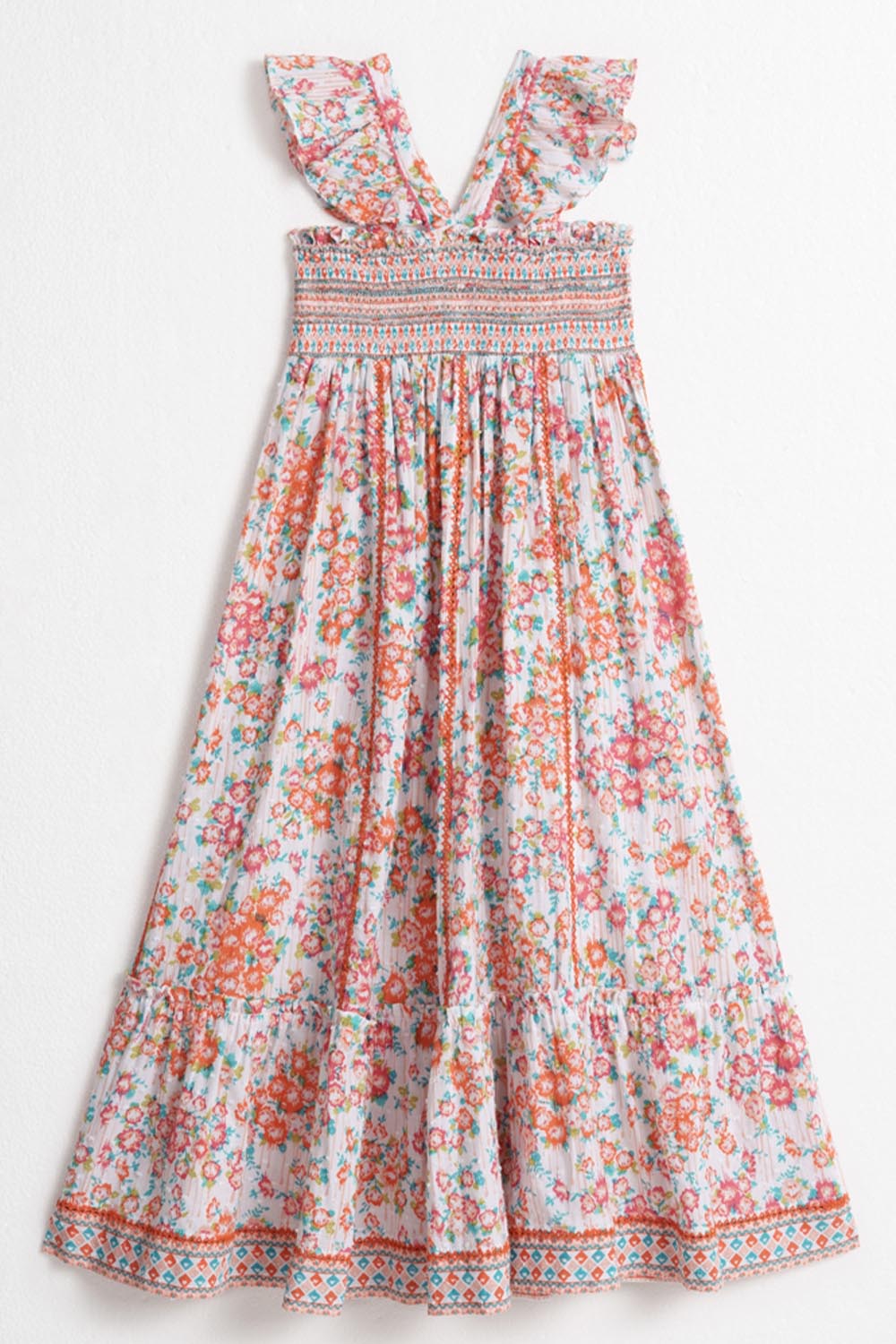 Kids Midi Dress Cindy - Pink Aquarelle