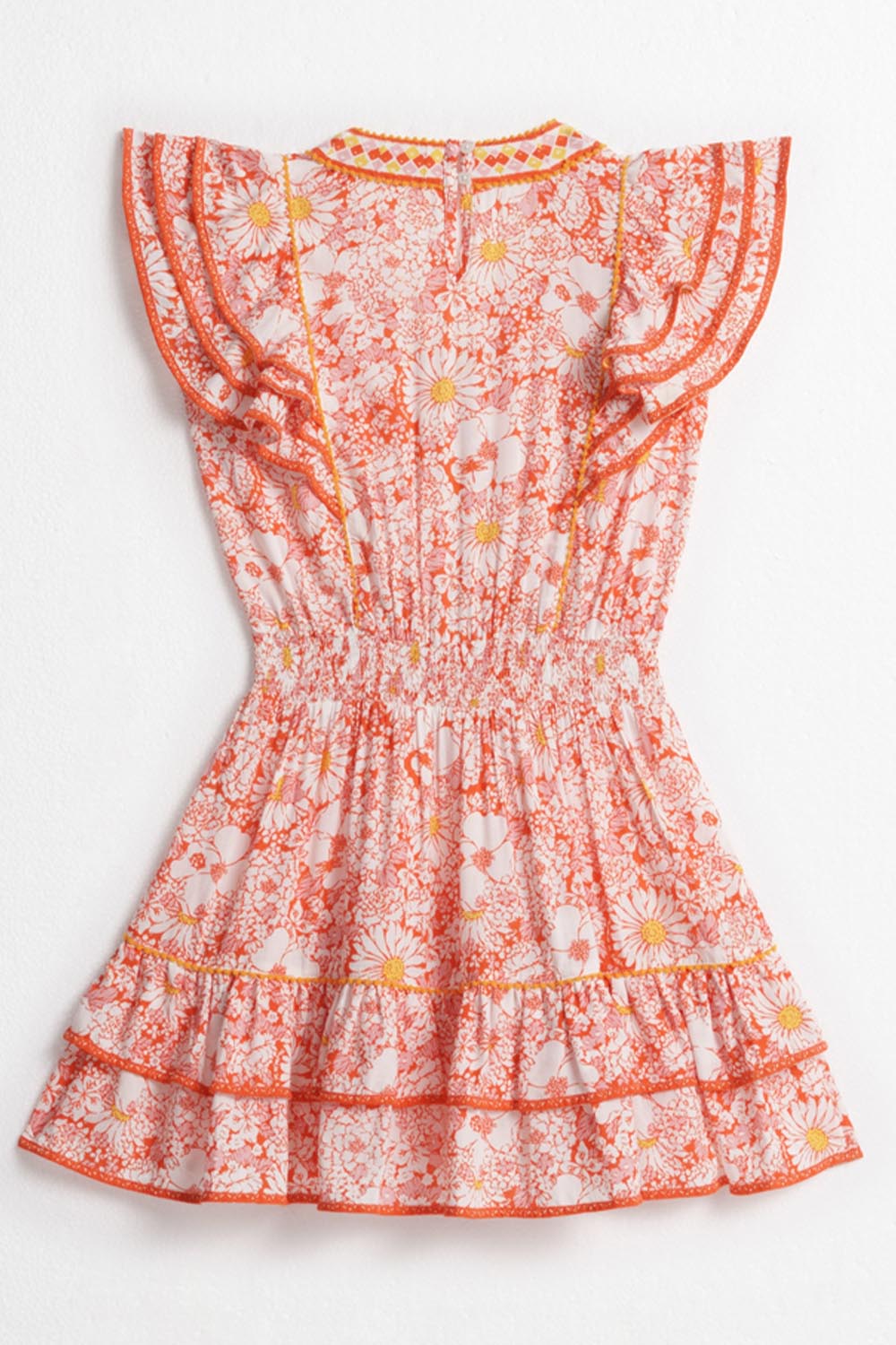 Kids Mini Dress Camila - Orange Mid 70'S Garden