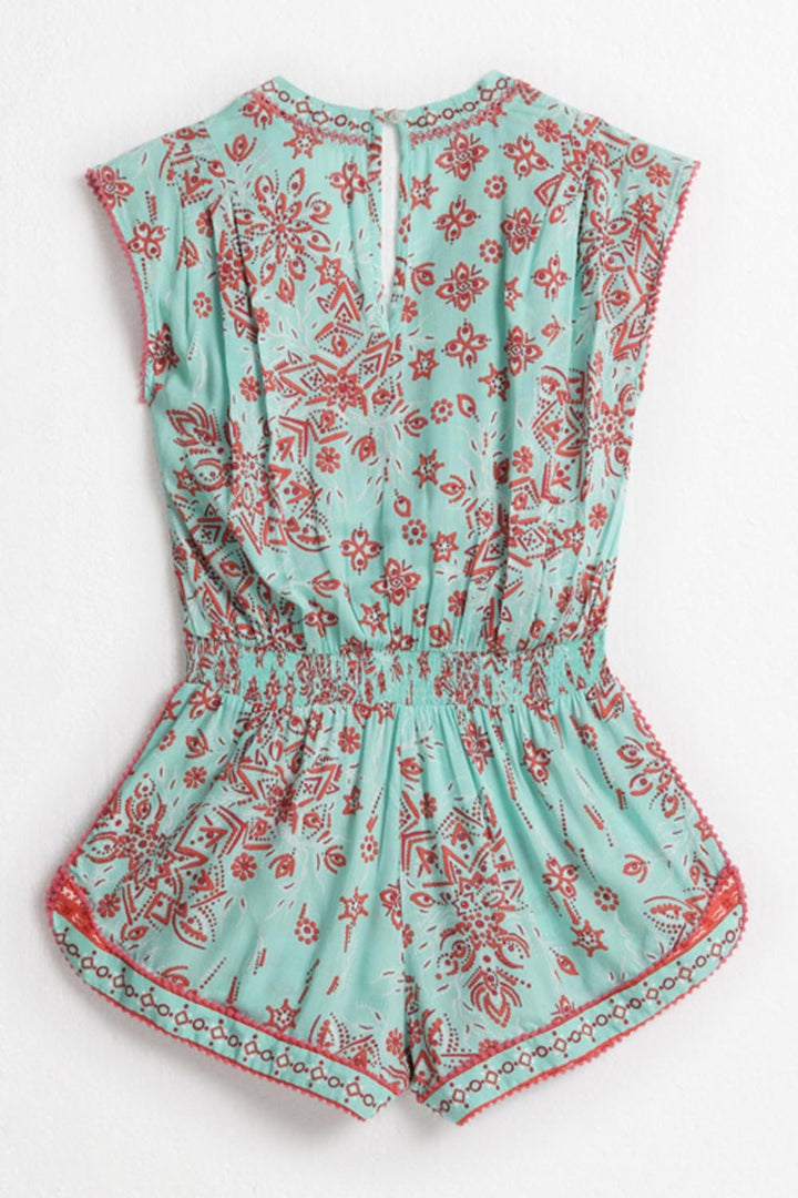 Kids Short Jumpsuit Anaik - Aqua Bijou Batik