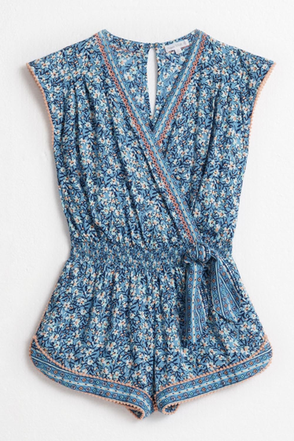 Kids Short Jumpsuit Anaik - Blue Paquerette