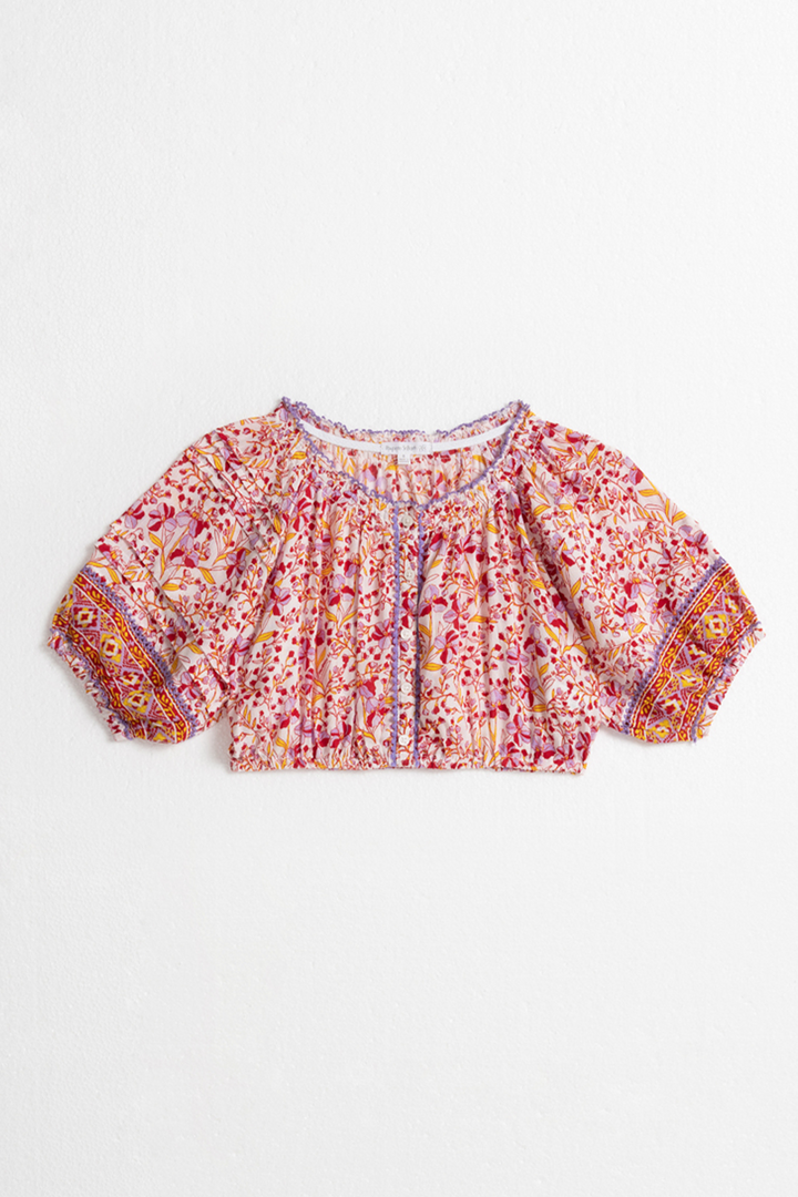 Poupette St Barth - Kids Top Andrea - Purple Mini Jonquille