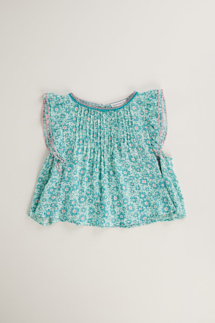 Kids Blouse Amber Aqua Je T'Aime