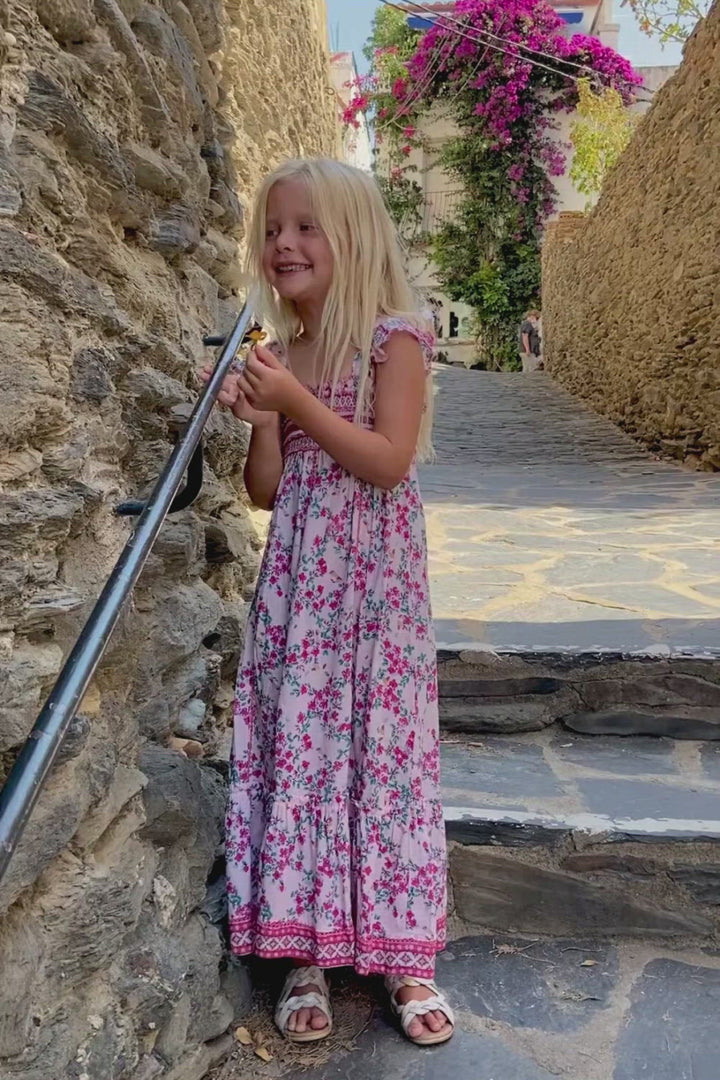 Poupette St Barth Kids Midi Dress Cindy