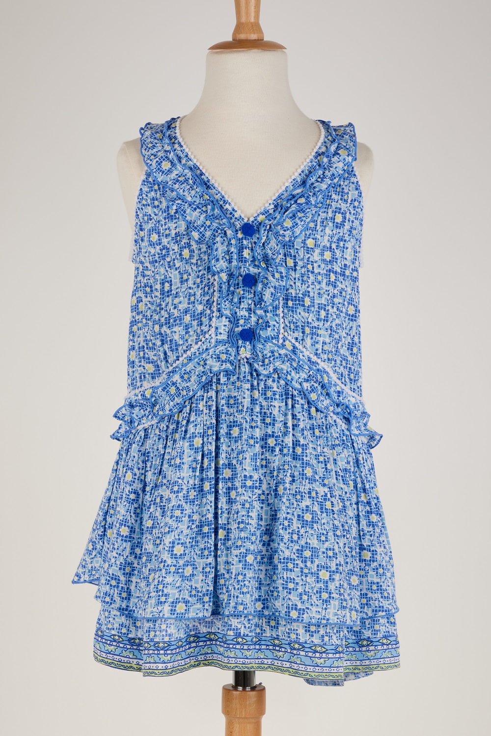 Kids Mini Dress Mae Blue Je T'Aime