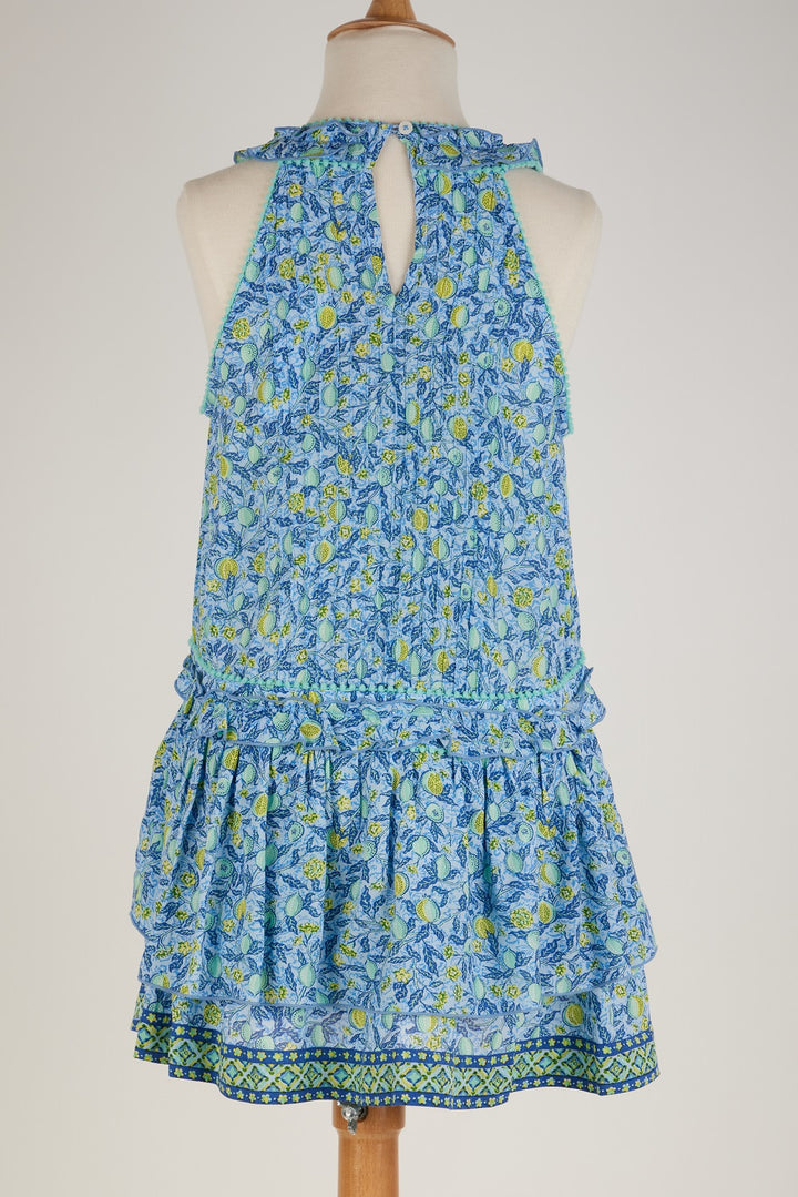 Kids Mini Dress Mae Blue Lemon