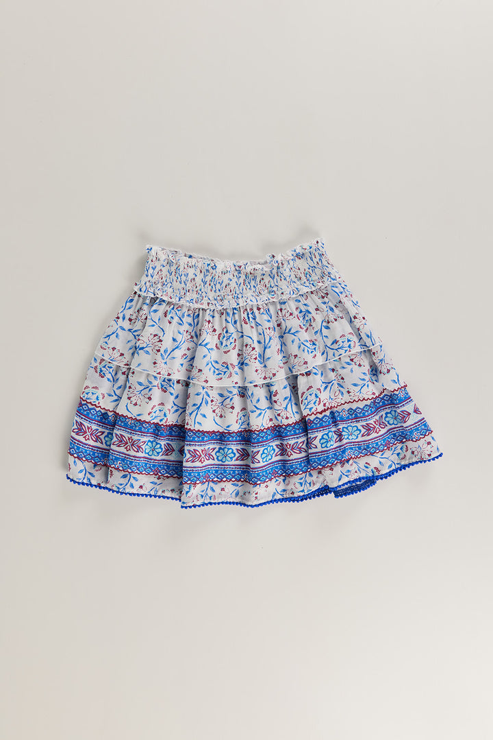 Poupette St Barth - Kids Mini Skirt Ariel Blue Cerise