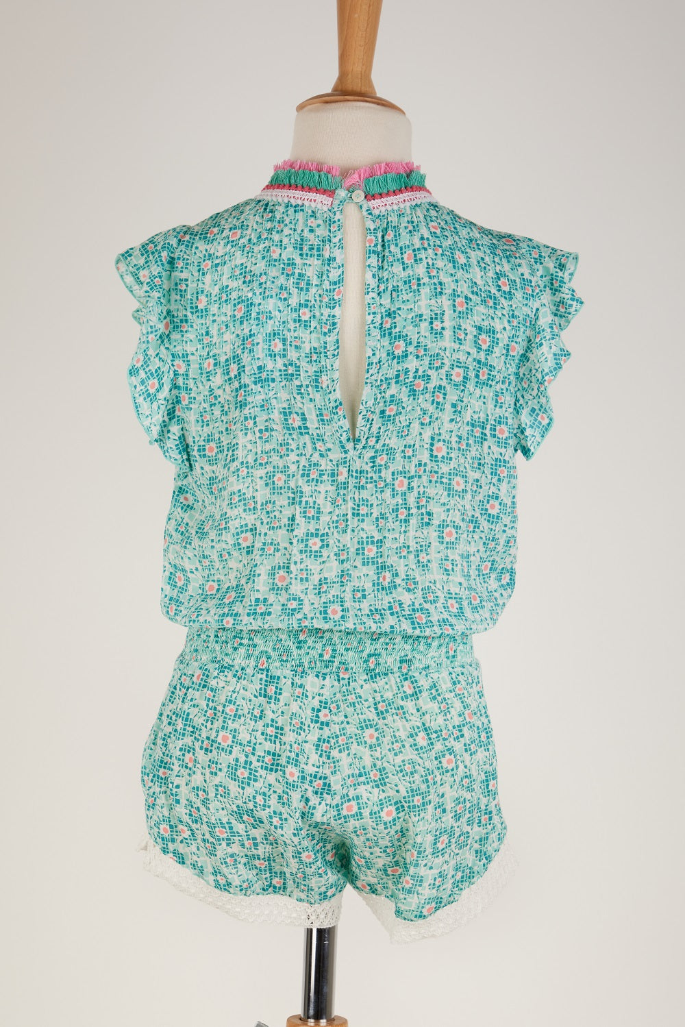 Kids Short Jumpsuit Sasha Aqua Je T'Aime